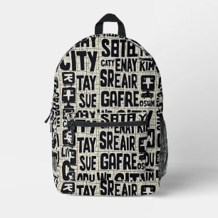 City Scribbles Bedruckter Rucksack