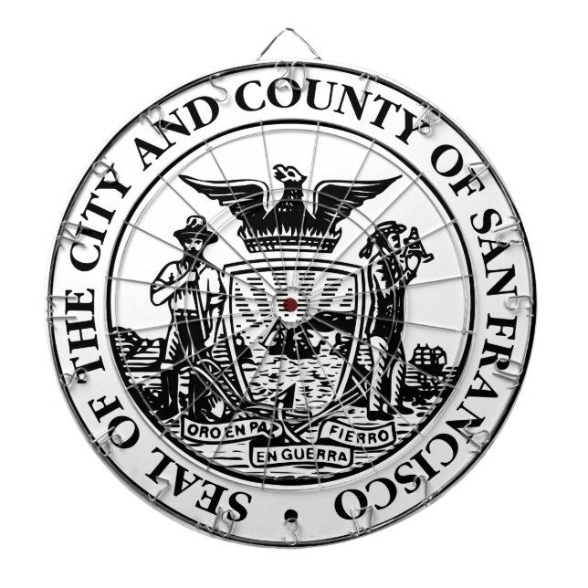 City Siegel San Francisco (Kalifornien, USA) Dartscheibe (vorne)
