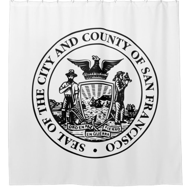 City Siegel San Francisco (Kalifornien, USA) Duschvorhang (Vorderseite)