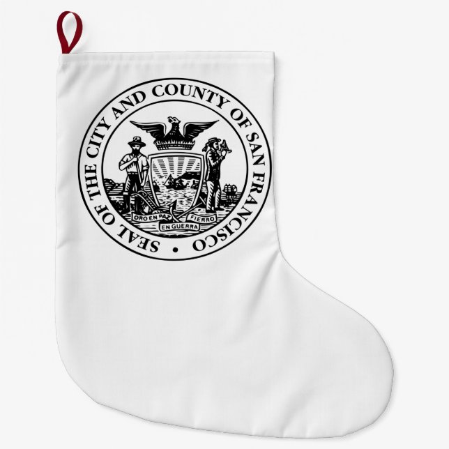 City Siegel San Francisco (Kalifornien, USA) Großer Weihnachtsstrumpf (Vorderseite)