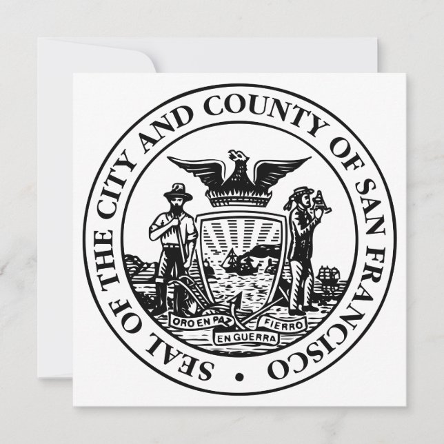 City Siegel San Francisco (Kalifornien, USA) Karte (Vorderseite)