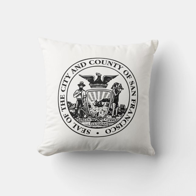 City Siegel San Francisco (Kalifornien, USA) Kissen (Vorderseite)