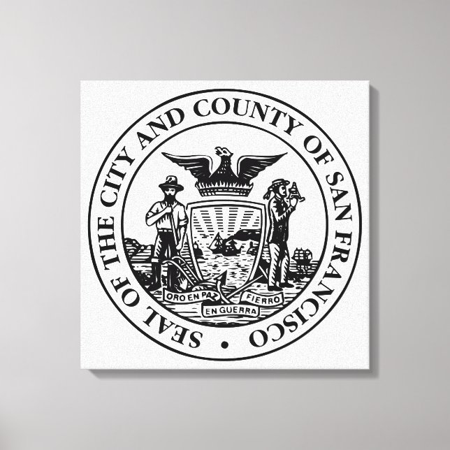 City Siegel San Francisco (Kalifornien, USA) Leinwanddruck (Vorderseite)