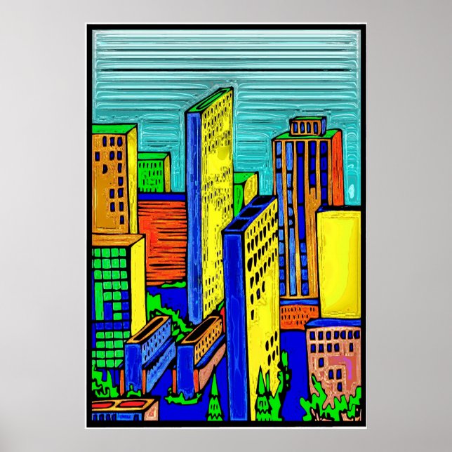 City Skyline 14 Poster (Vorne)