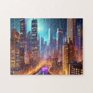 City Skyline Art 3 Foto Puzzles Skyline Internet