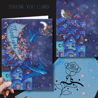 City Skyline Community Thank You Card Feiertagskarte