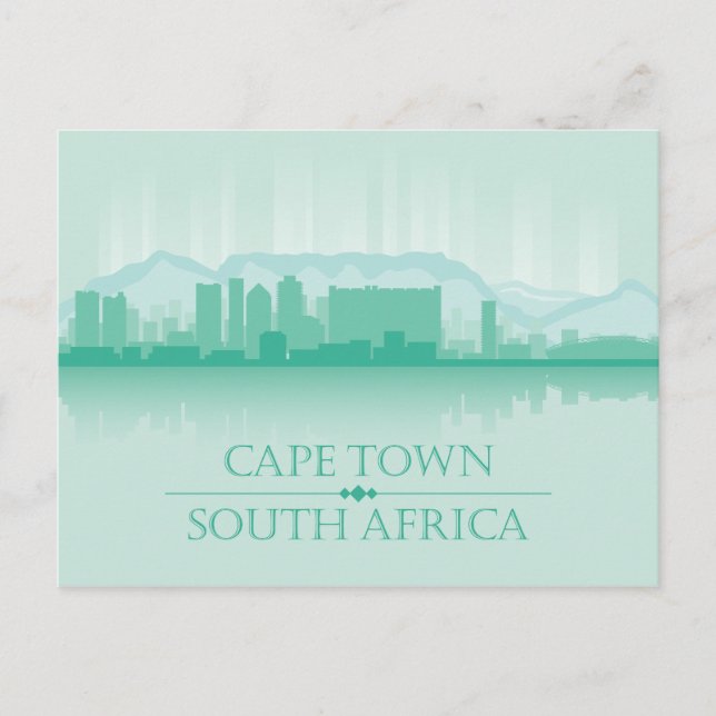 City Skyline | Kapstadt, Afrika Postkarte (Vorderseite)