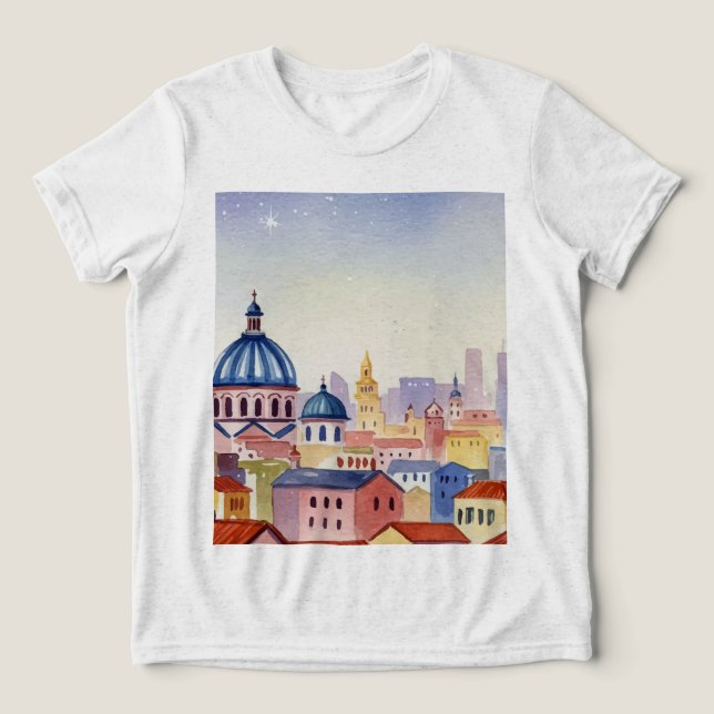  City skyline Tri-Blend Shirt (Design Vorderseite)
