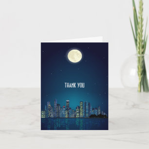 City Skyline Vielen Dank Dankeskarte