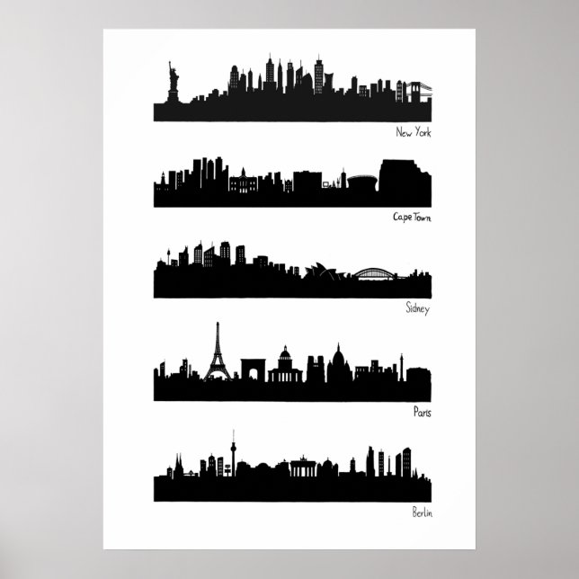 City Skylines - Welt Poster (Vorne)