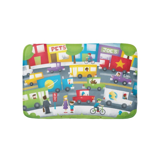City Street Badematte (Vorderseite)