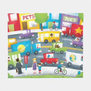 City Street Fleecedecke