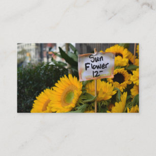 City Sunflowers NYC Blume Fotografie Natur Visitenkarte
