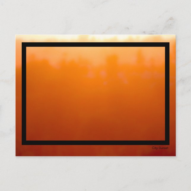City Sunset Design Impressionist Abstrakt Orange Postkarte (Vorderseite)