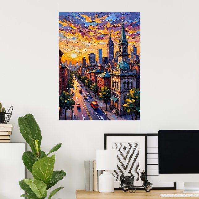 City Sunset Poster (Heimbüro)