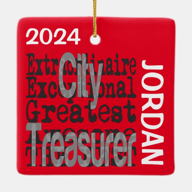 City Treasurer Extraordinaire CUSTOM Keramikornament (Rückseite)