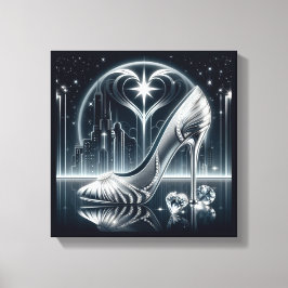 CityScape, Stilettos und Diamonds Leinwanddruck