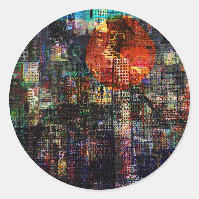 CitySun2 Runder Aufkleber (Vorderseite)