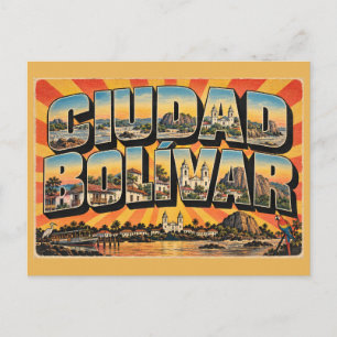 Ciudad Bolívar Orinoco Fluss Stadt Kunst Postkarte