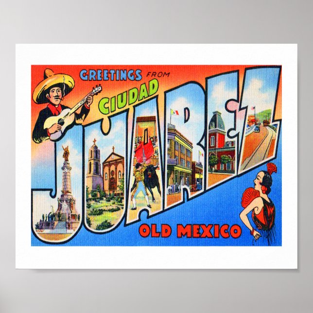 Ciudad Juarez Altes Mexiko Poster (Vorne)