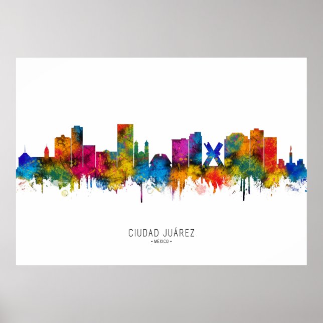 Ciudad Juárez Mexico Skyline Poster (Vorne)