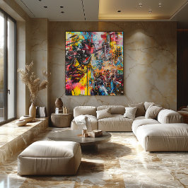 Ciudad vibrante: Arte urbano colorido Poster