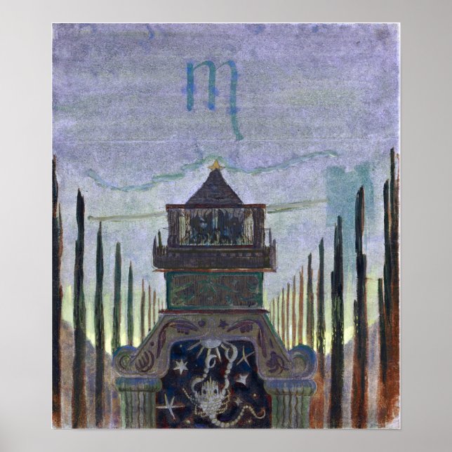 Ciurlionis - Sun übergibt Scorpio 1906 Poster (Vorne)