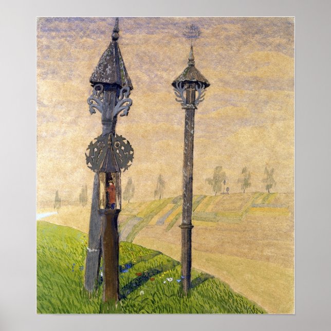 Ciurlionis - Wayside Crosses Of Zemaitija 1909 Poster (Vorne)