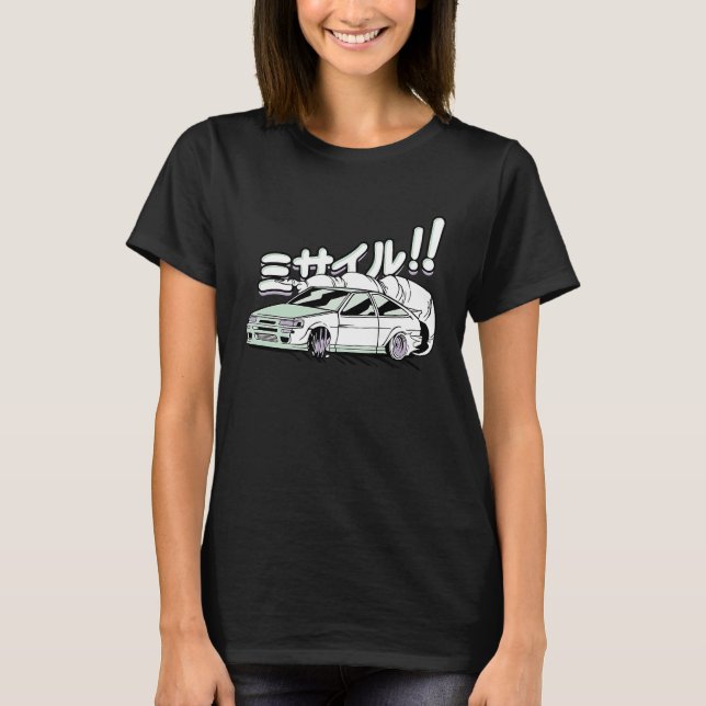 Civic EF Hatch Tuner Graphic Auto Racing Car Driv T-Shirt (Vorderseite)