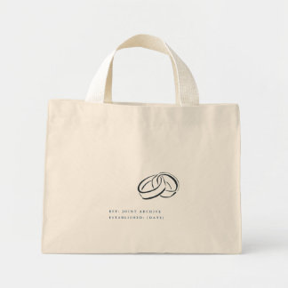Civil Ceremony Courthouse Minimalist Wedding  Mini Stoffbeutel