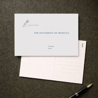  Civil Ceremony Courthouse Wedding Witness Postkarte