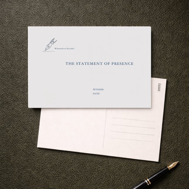  Civil Ceremony Courthouse Wedding Witness Postkarte (Civil Ceremony Non Traditional Wedding Witness Gift)