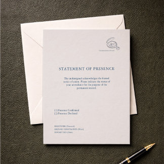 Civil Ceremony Non Traditional RSVP Announcement  Karte