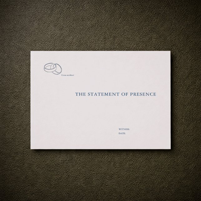 Civil Ceremony | Non-traditional Wedding Statement Postkarte (Civil ceremony witness postcard)