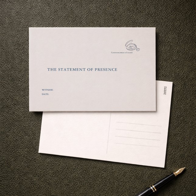 Civil Ceremony Non Traditional Wedding Witness Postkarte (Civil Ceremony Witness Postcard )