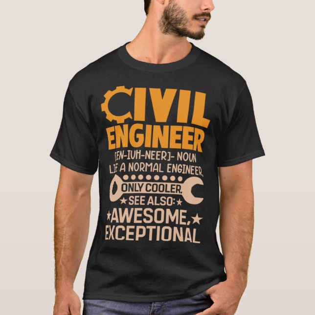 Civil Engineer Like A NormalEngineer Board Exam Pr T-Shirt (Vorderseite)