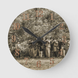 Civil War Soldiers Runde Wanduhr