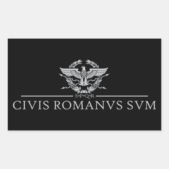 Civis Romanus Sum (CIVIS ROMANVS SVM) Rechteckiger Aufkleber (Vorderseite)