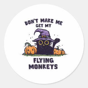 Ck Cat Halloween - Bring mich nicht zum fliegenden Runder Aufkleber