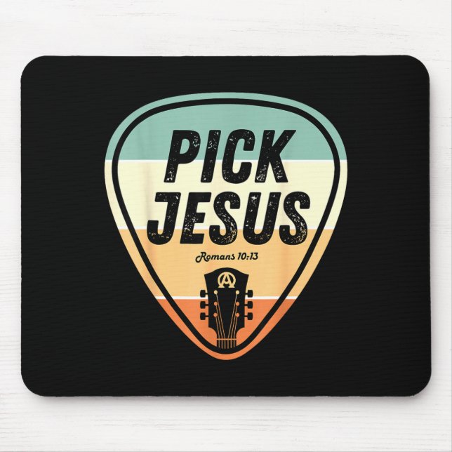 Ck Jesus Shirt Funny Christian Music Guitar Ck Men Mousepad (Vorne)