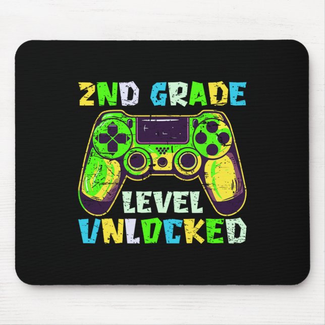 Ck To School 2nd Grade Boys Gamer First Day Second Mousepad (Vorne)