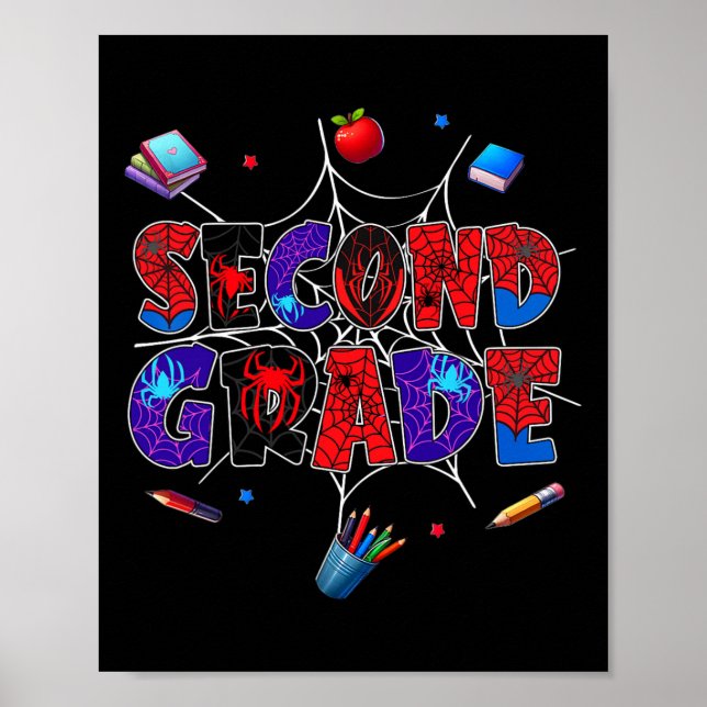 Ck To School 2nd Grade Boys Gamer First Day Second Poster (Vorne)