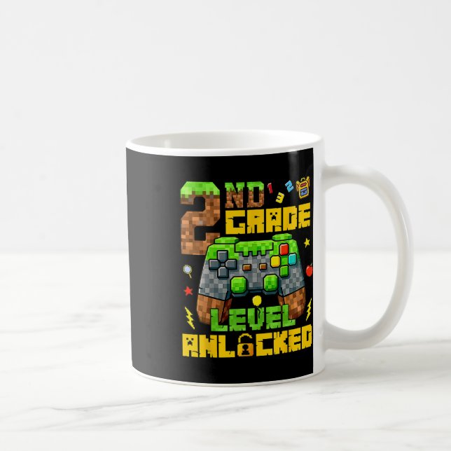 Ck To School 2nd Grade Gamer First Day Second Grad Kaffeetasse (Rechts)