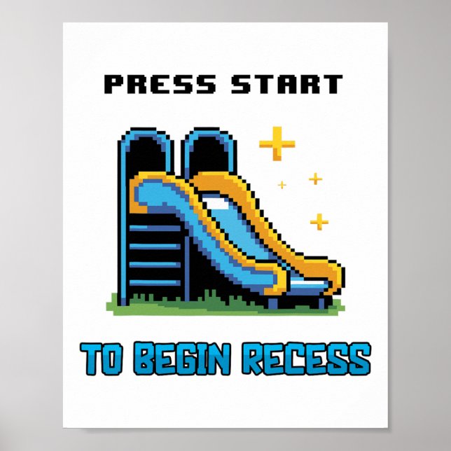 Ck to School Funny Gamer for Boys Girls Kinder Pre Poster (Vorne)