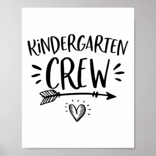 Ck to School Kindergarten Crew Lehrer Wo Poster