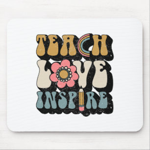 Ck to School Teach Liebe Inspirierte Retro Teacher Mousepad