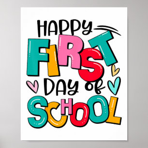 Ck to School Teachers Kinder Jungen glücklichen er Poster