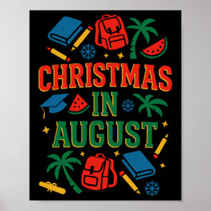 Ck to School Xmas Palm Tree Abschluss Weihnachten  Poster