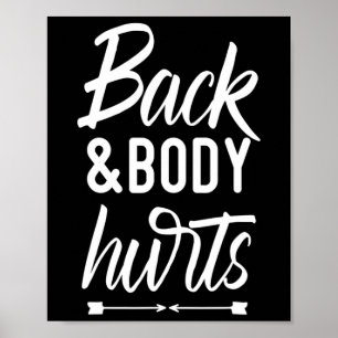 Ck und Körper tut weh Shirt Lustiges Yoga Gym Work Poster