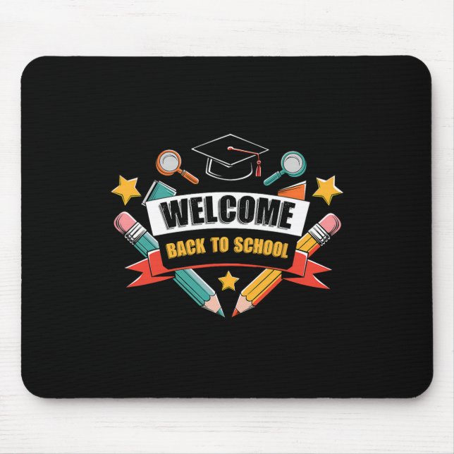 Ck Zur Schule Hemd Cute 2025 Apfel Student Bleisti Mousepad (Vorne)